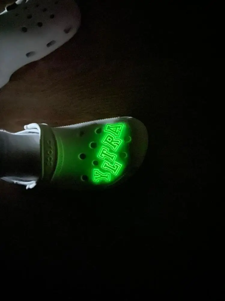 1pcs Letters Numbers Glowing in Dark Shoe Charm Accessories Alphabet Light Up Clog Charm Decoration for Croc Shoes Wholesale