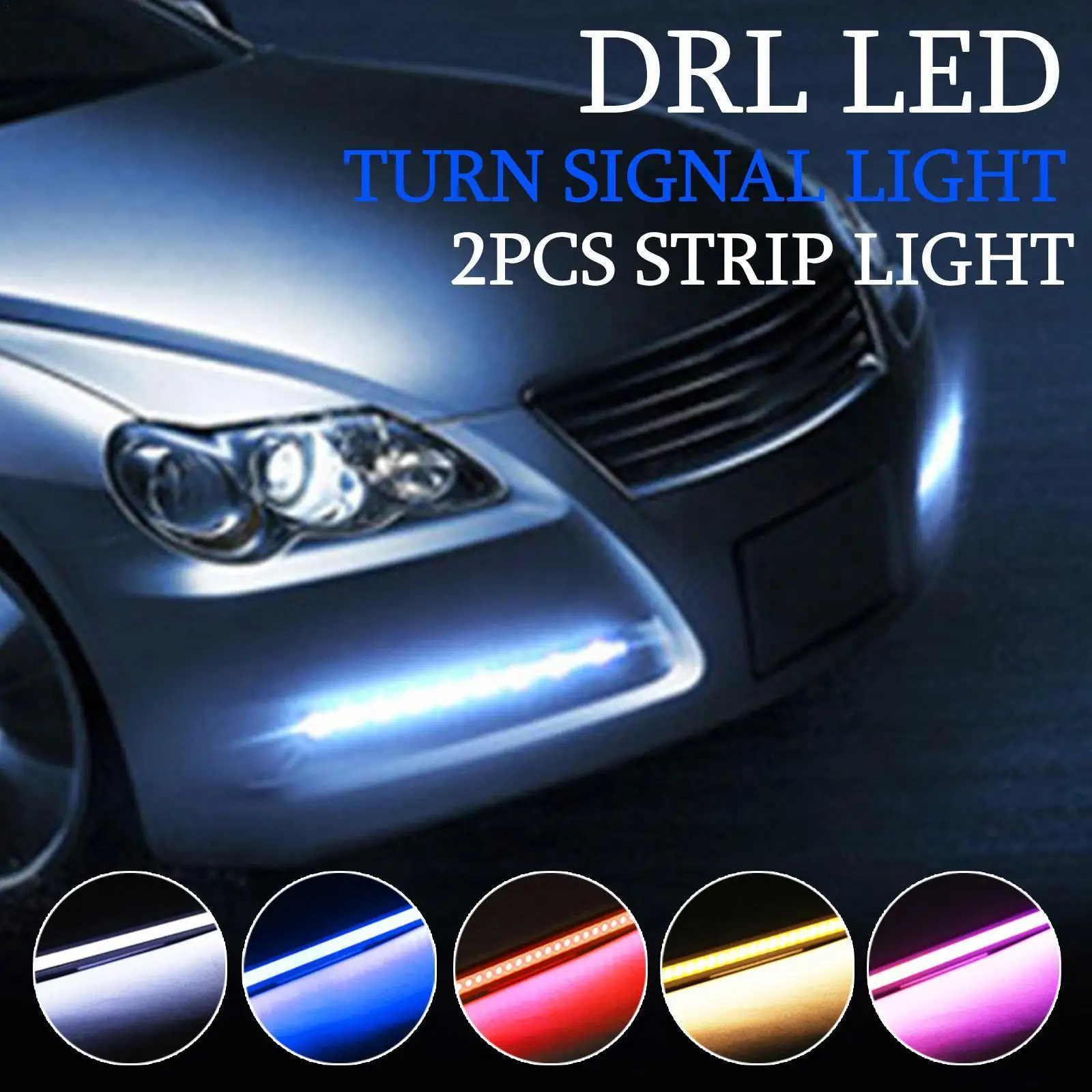 

2pcs 17cm COB DRL LED 12V 6000K Waterproof Daytime Styling COB Running Car Car Light Fog Led Light Strip Auto DRL Lamp Lamp A4E4