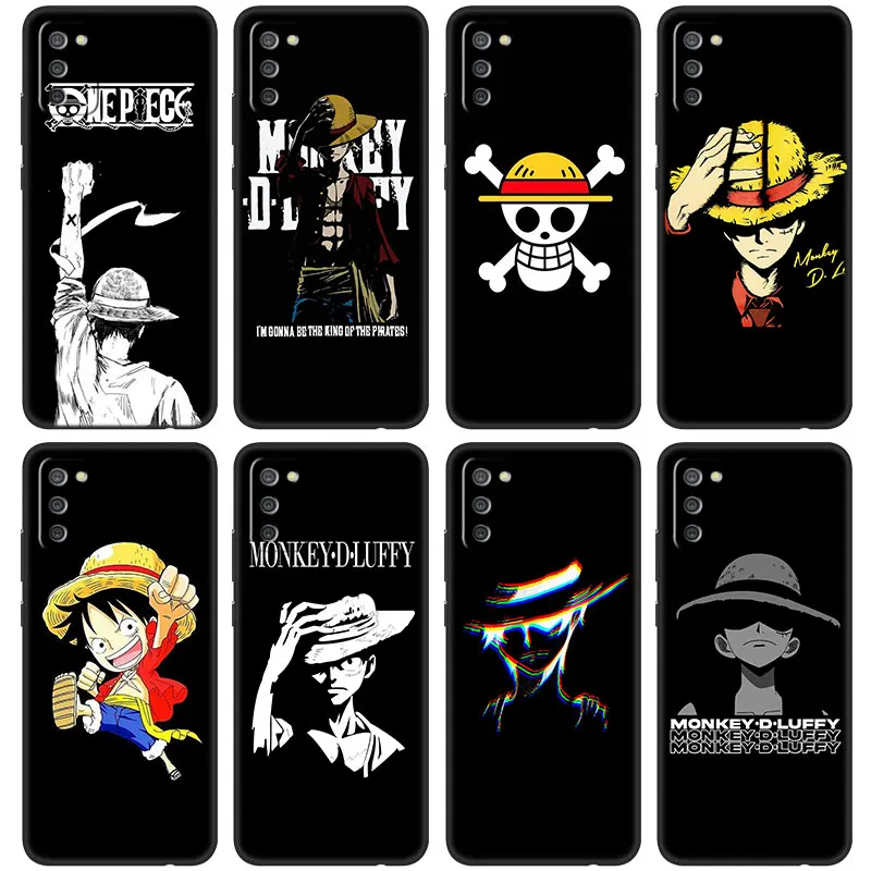 

Anime One Piece Black Monkey D. Luffy Case For Samsung Galaxy A11 A10S A20S A20E A30 A40 A41 A03S A02S A01 A03 Core A7 A8 2018