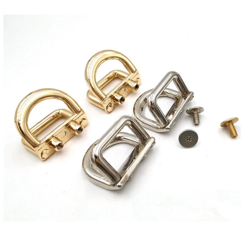 

17mm Double D Ring Metal Buckles Coat Belt Buckle Decorative Button Webbing Adjuster Hook Clasp Accessory