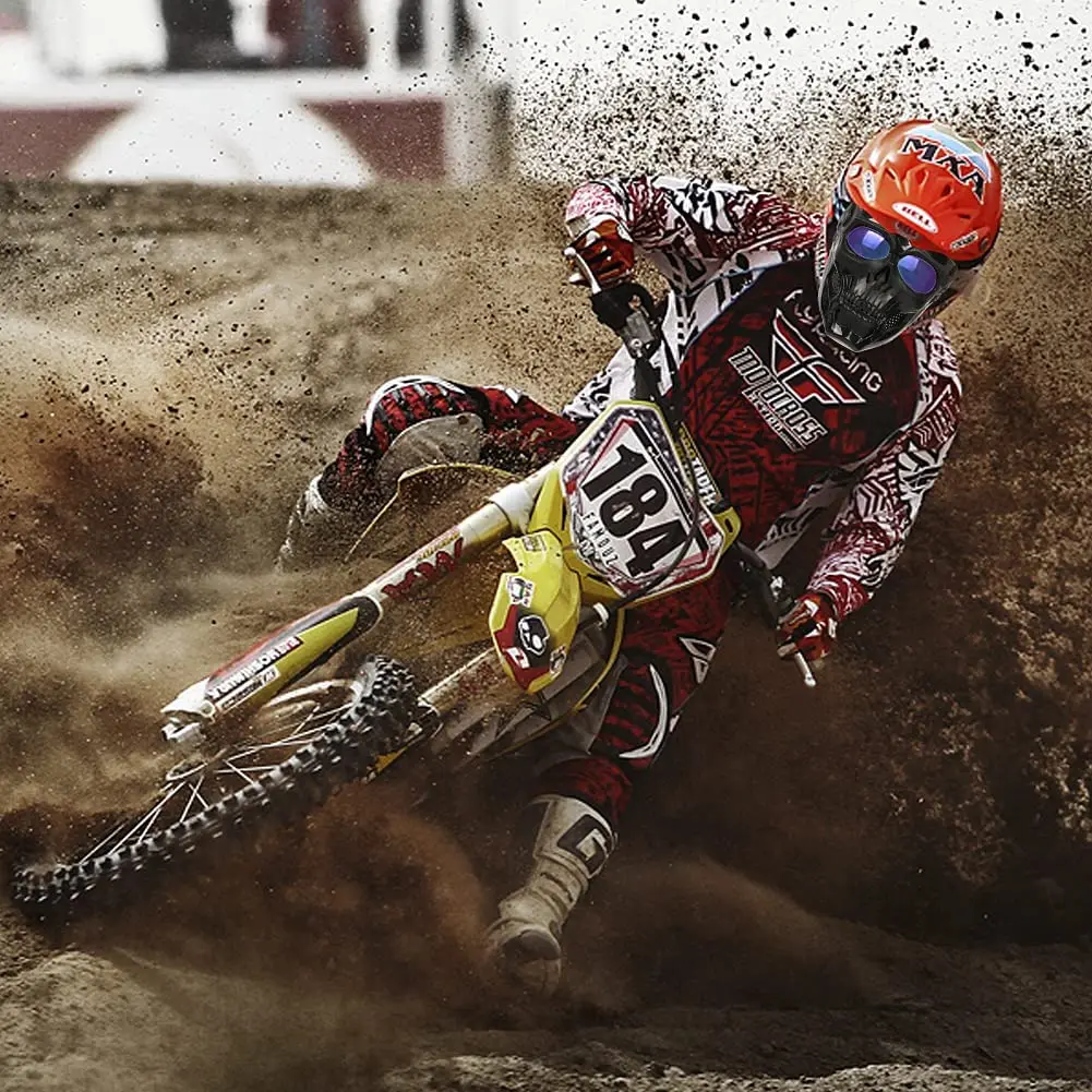 Крутая мотоциклетная маска с черепом очками пластиковая мотоциклетный шлем