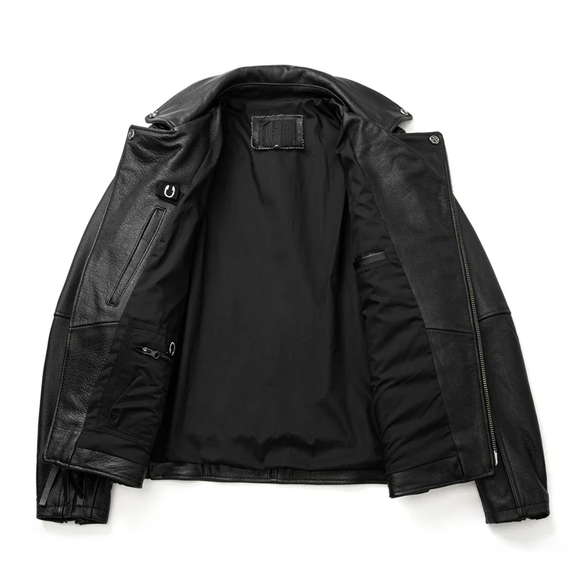 2023 Motorcycle Leather Jacket Men Moto Riding Leather Jacket Mens Clothing Biker Coat Genuine Natural Calfskin Clothes Mens 3 2023 Motorcycle Leather Jacket Men Moto Riding Leather Jacket Mens Clothing Biker Coat Genuine Natural Calfskin Clothes Mens 3
