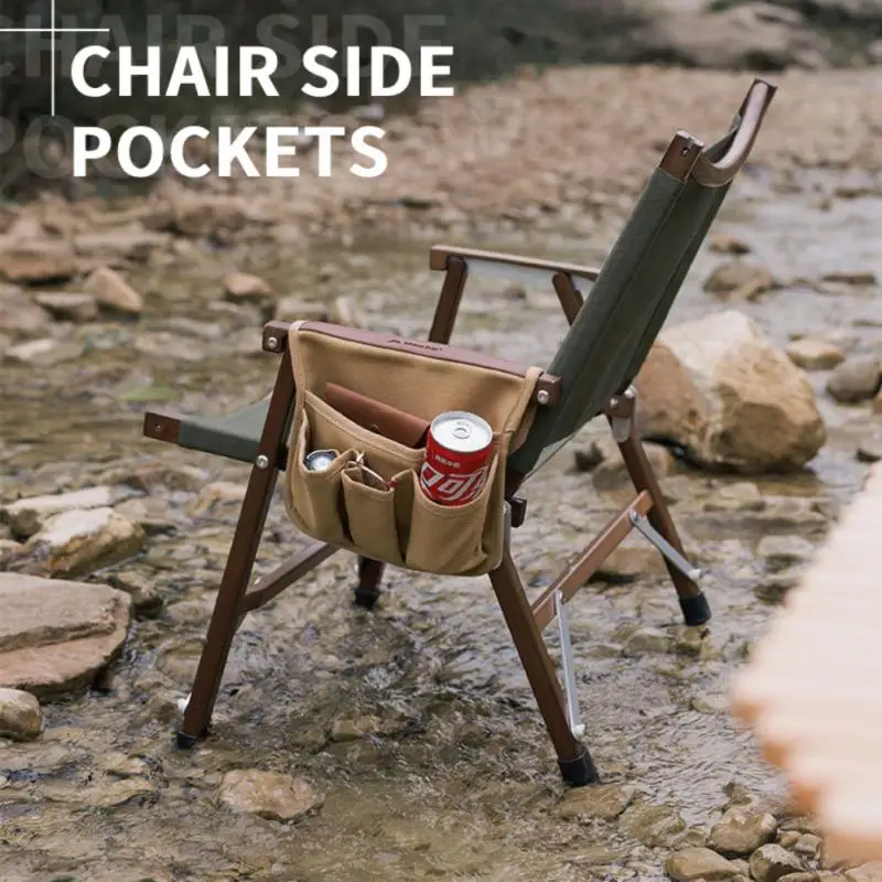 

Outdoor Camping Chair Side Pocket Chair Armrest Hanging Bag Tool Bag Picnic Cookware Utensils Kit Organizer For Camping BBQ
