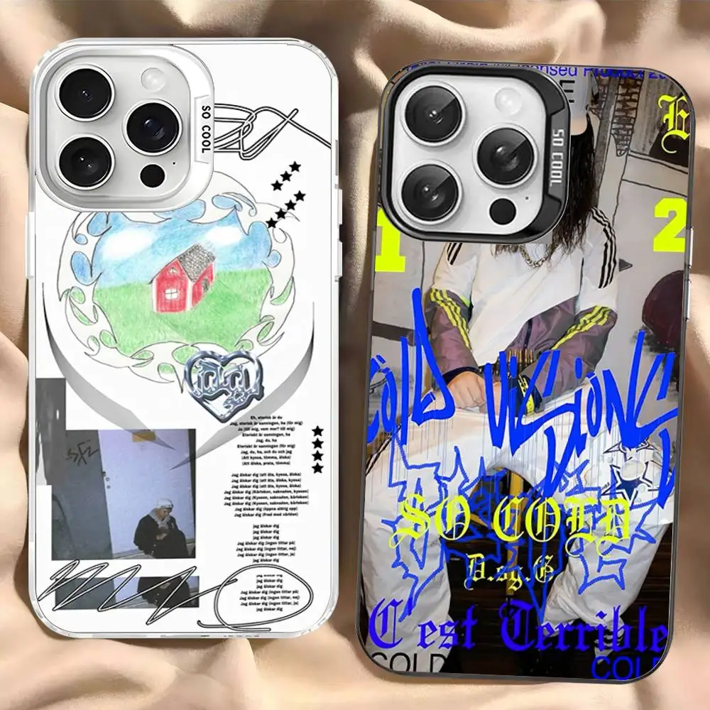Фото Чехол для телефона Bladee Crest для iPhone 17 16 15 14 11 12 13 Pro Max Plus Pro, серебристый цветной чехол №5