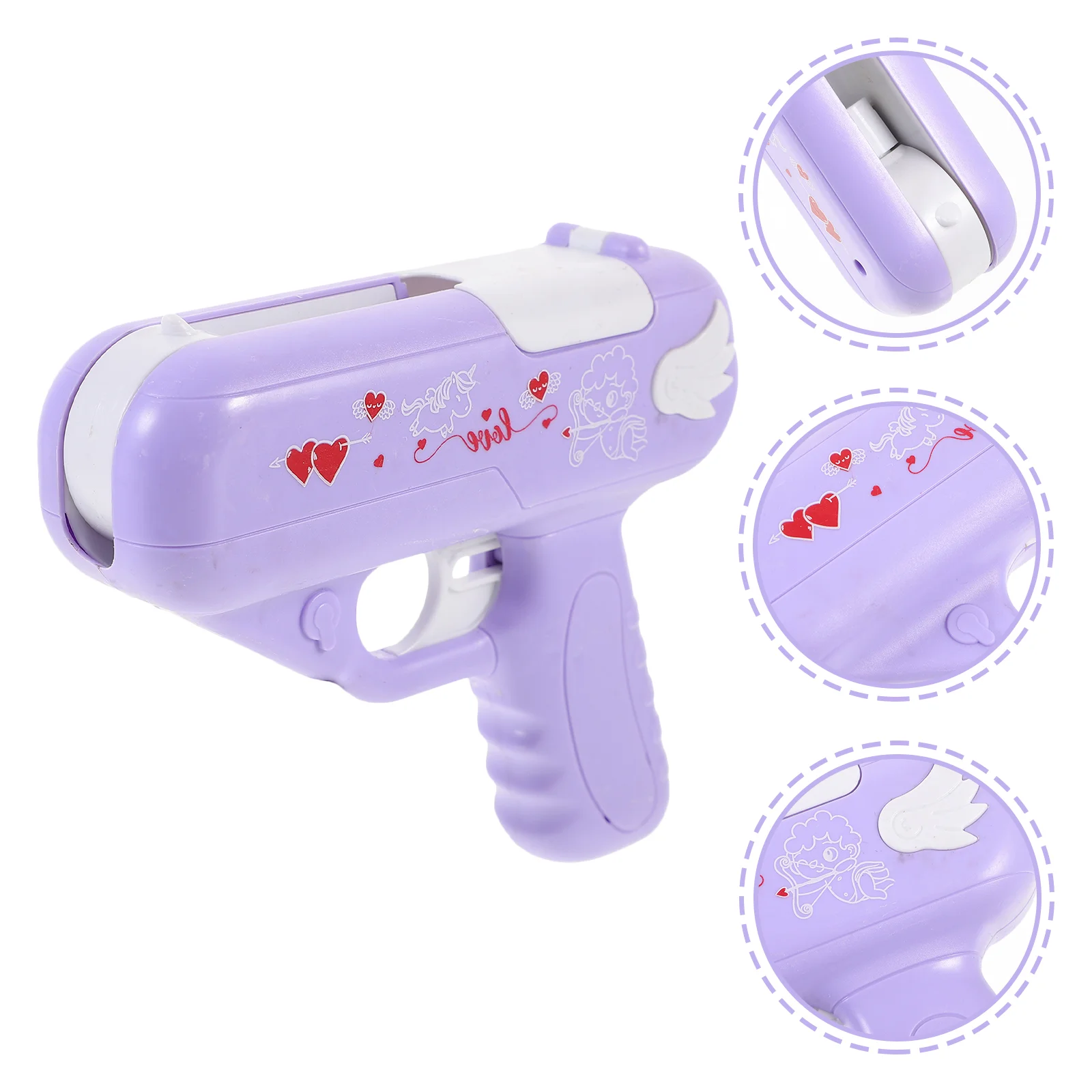 

Lolly Pops Plastic Lollipop Holder Interesting Launch Toy Robot Party Funny Shooter Purple Candy Shooting Cute Child