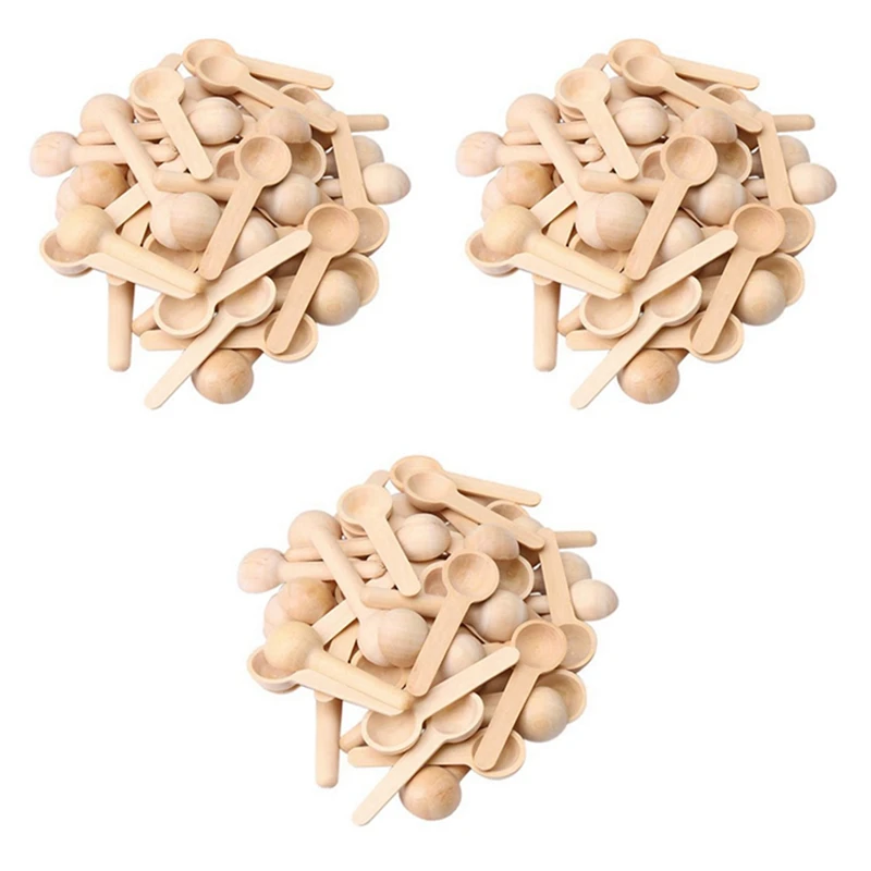 

300Pcs Mini Wooden Home Kitchen Cooking Spoons Tool Salt Seasoning Honey Coffee Spoons