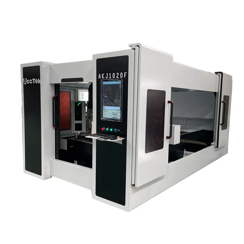 Small Work Table New Design 1000*2000mm Enclosed Laser Cutter machine for Stainless Sheet 4mm |