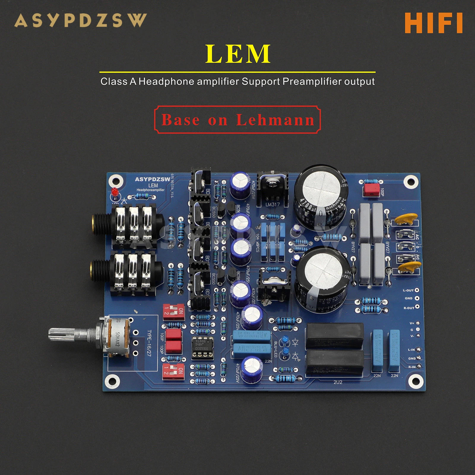 

Hi-Fi-усилитель для наушников Lehmann Class A, комплект для самостоятельной сборки/готовая плата