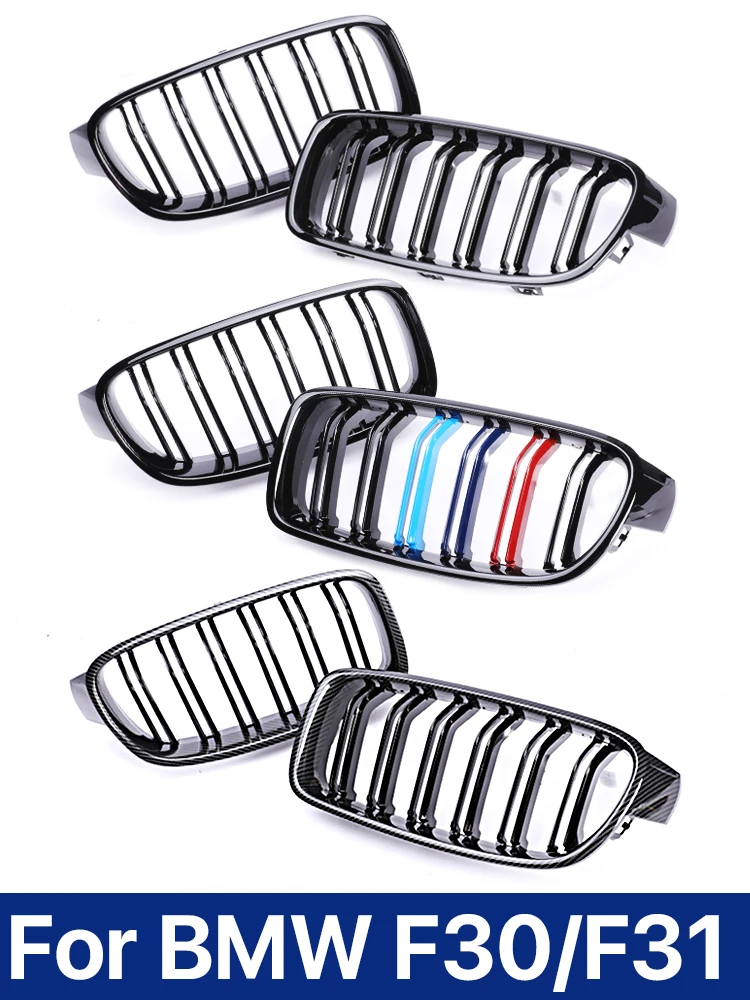 Отделочные полоски M Sport нижний гриль глянцевые черные Передние решетки почки M3 гриль для BMW 3 серии F30 F31 F35 2012-2018 аксессуары Отделочные полоски M Sport нижний гриль глянцевые черные Передние решетки почки M3 гриль для BMW 3 серии F30 F31 F35 2012-2018 аксессуары