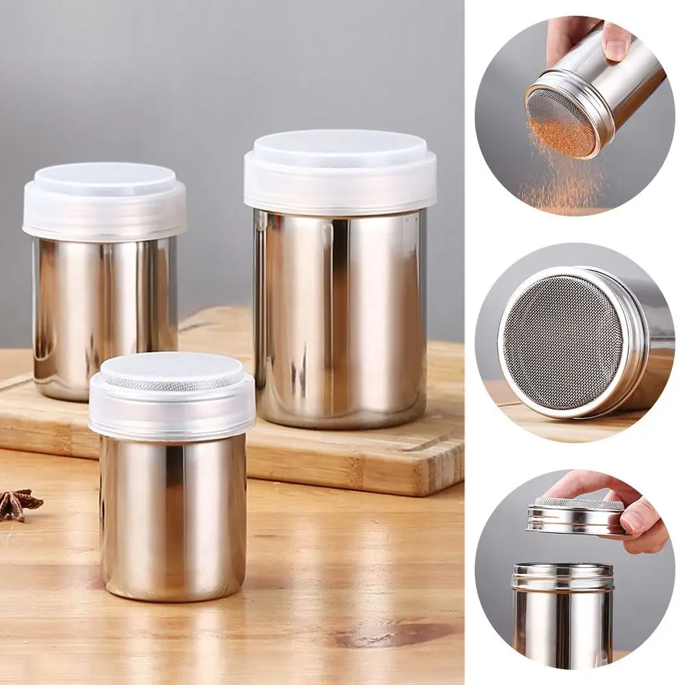 

Salt Holder Condiment Can Stainless Steel Seasoning Jars Seasoning Box Pepper Sugar Container Condiment Spice Rack