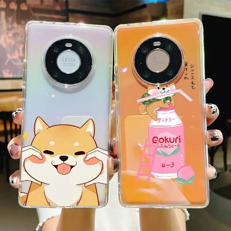 

FHNBLJ Catoon Corgi Dog Phone Case for Samsung A12 21 30 31 51 52 70 71 for Redmi8 9 10 for Honor10 70 50 Clear Case