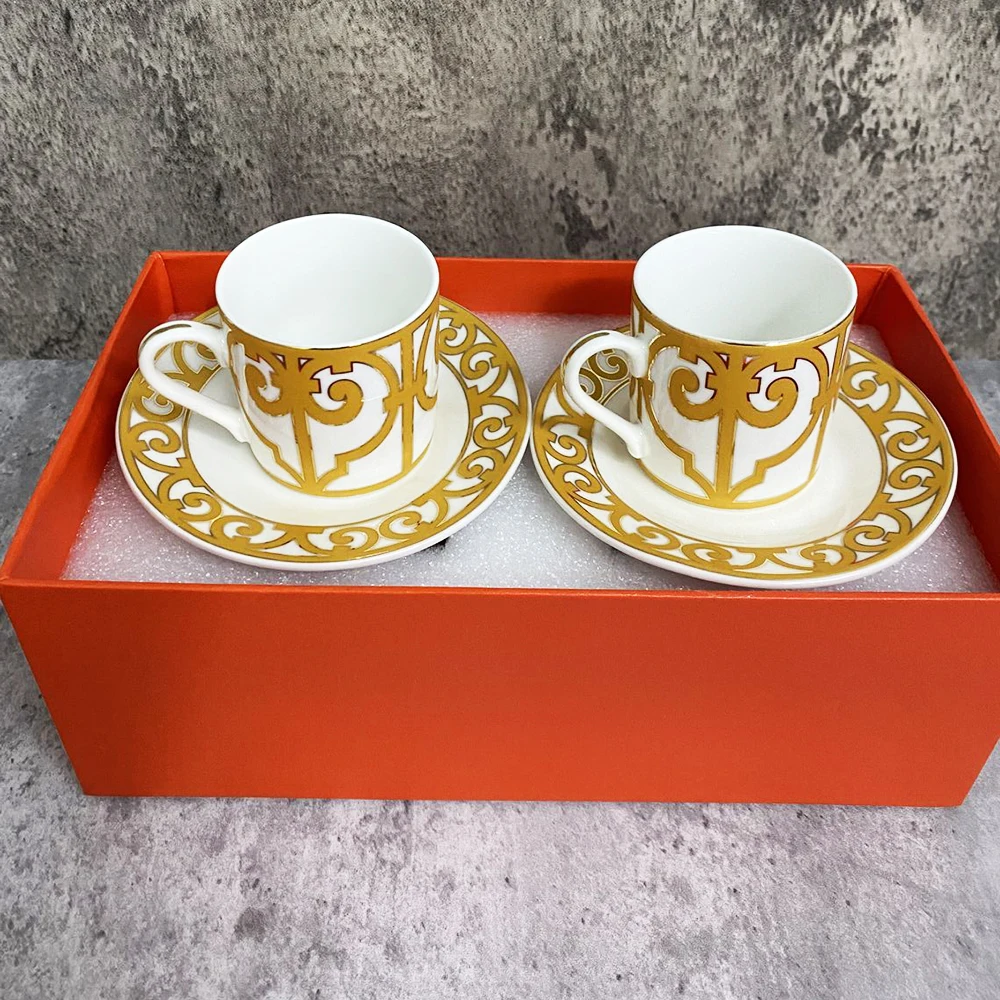 

Espresso Mugs 80ml Ceramic Espresso Cups Set With Saucers Insulated Tea Coffee Mugs s Dishwasher Safe