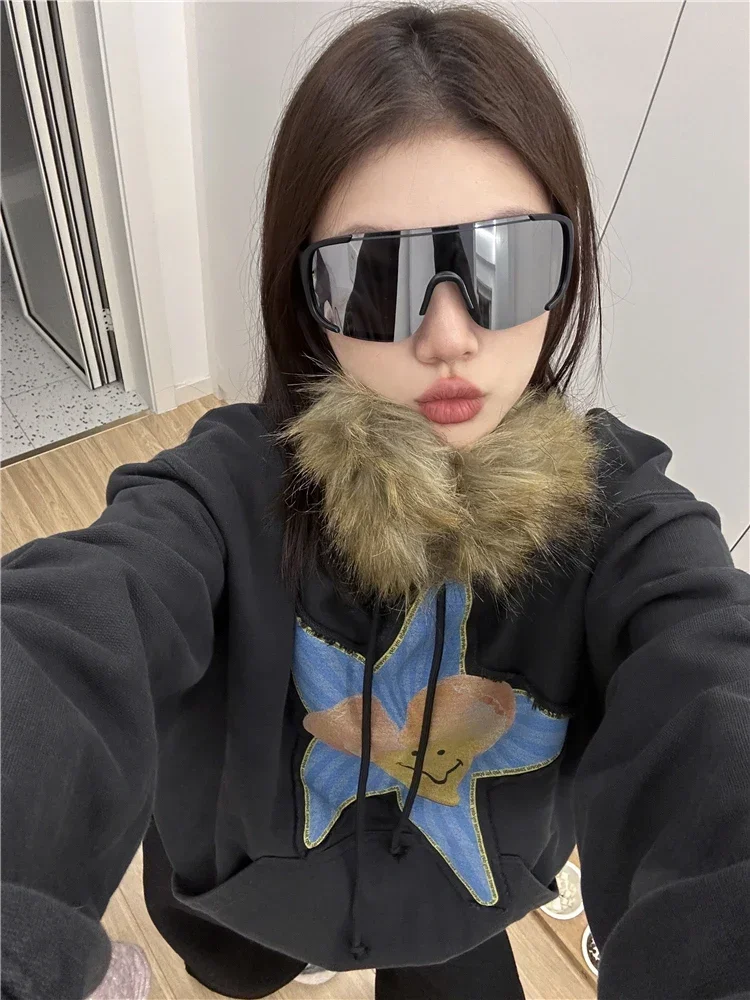 Ветрозащитные солнцезащитные очки Blackwater Серебристые в очень большой оправе для