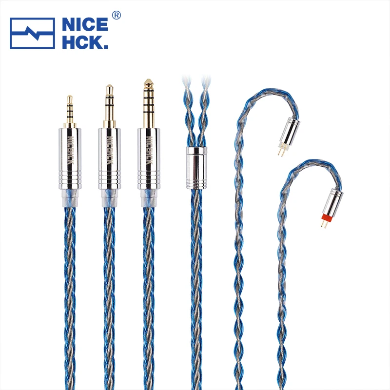 Кабель NiceHCK MixBS HIFI 6N OCC + провод для наушников из серебряной фольги 3,5/2,5/4,4 MMCX/2Pin/QDC для FX15 Kima CHU II Galileo Aria FH11 HOLA