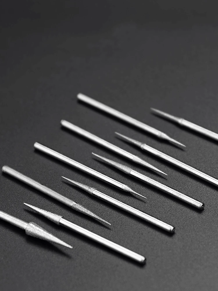 5 шт. 0 5-4 мм Алмазная заостренная Шлифовальная головка D-игла 2 35 хвостовик сверла