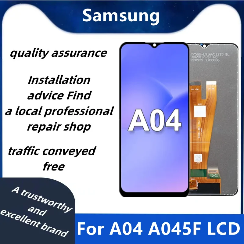 

6,5 "; Оригинальный для Samsung Galaxy A04 A045, ЖК-дисплей, сенсорный экран, дигитайзер для Samsung A045F A045M, ЖК-дисплей с заменой рамки