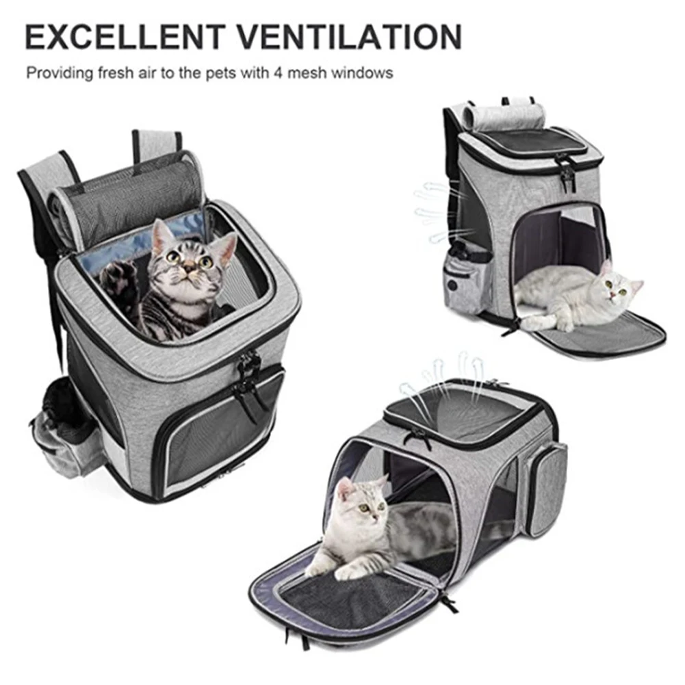 

Pet Carrier Transport Travel Bag Foldable Expandable Cat Travel Outdoor Backpack Portable Breathable Large Capacity Pet Supplies