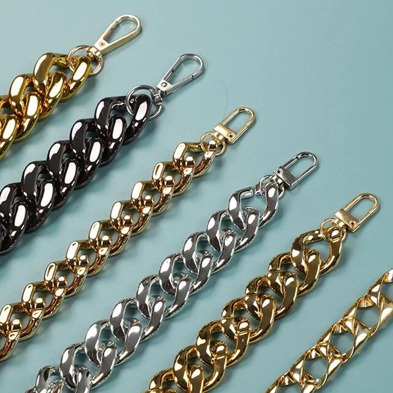 Single Sale Chain Lace Croc Shoes Charms Rose Gold Black Accessories Jibz For Croc Clogs Shoe Decorations DIY Chid Kids Gifts