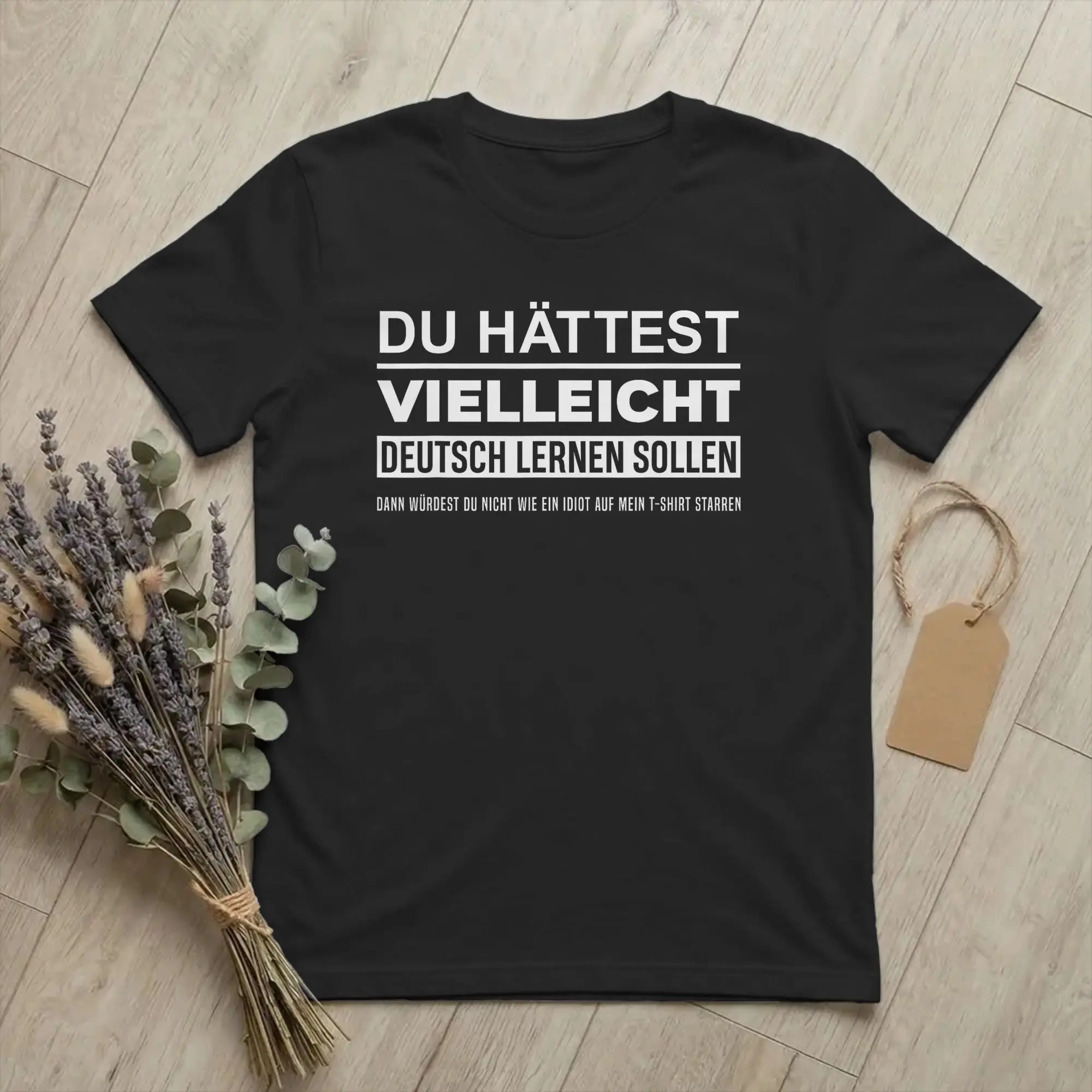 Фото Мужская футболка с забавной надписью «You Should Learn German», хлопковая, с коротким рукавом, с круглым вырезом, новинка, новое поступление №2