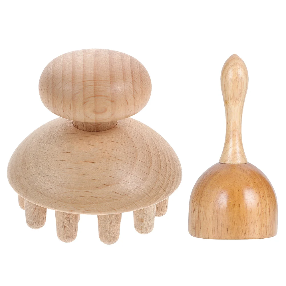 

Wooden Handheld Cup Mushroom Wood Tool Set Wood Cellulite Body Lymphatic Drainage Tools