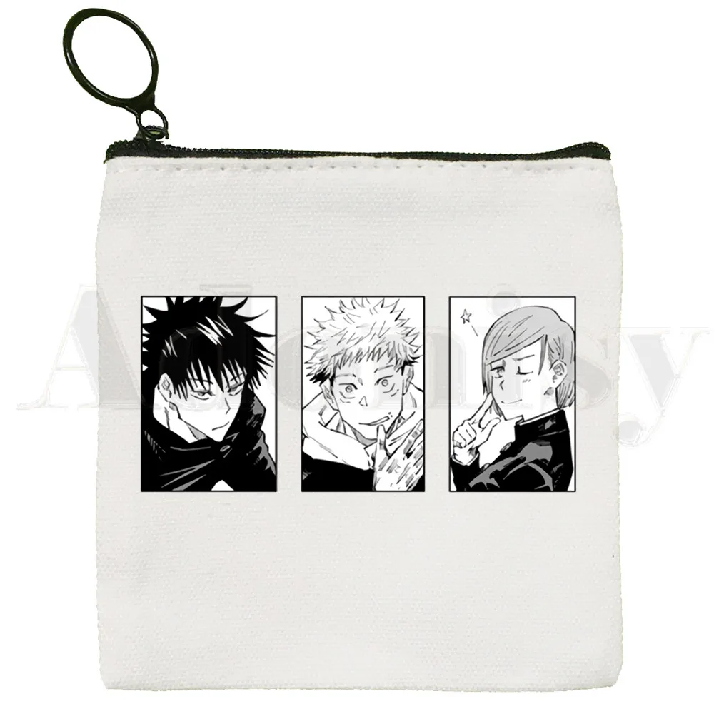 Gojo Satoru Yuji Itadori Jujutsu Kaisen Harajuku Coin Purse Storage Small Bag Card Bag Key Bag Coin Clutch Bag Zipper Key Bag