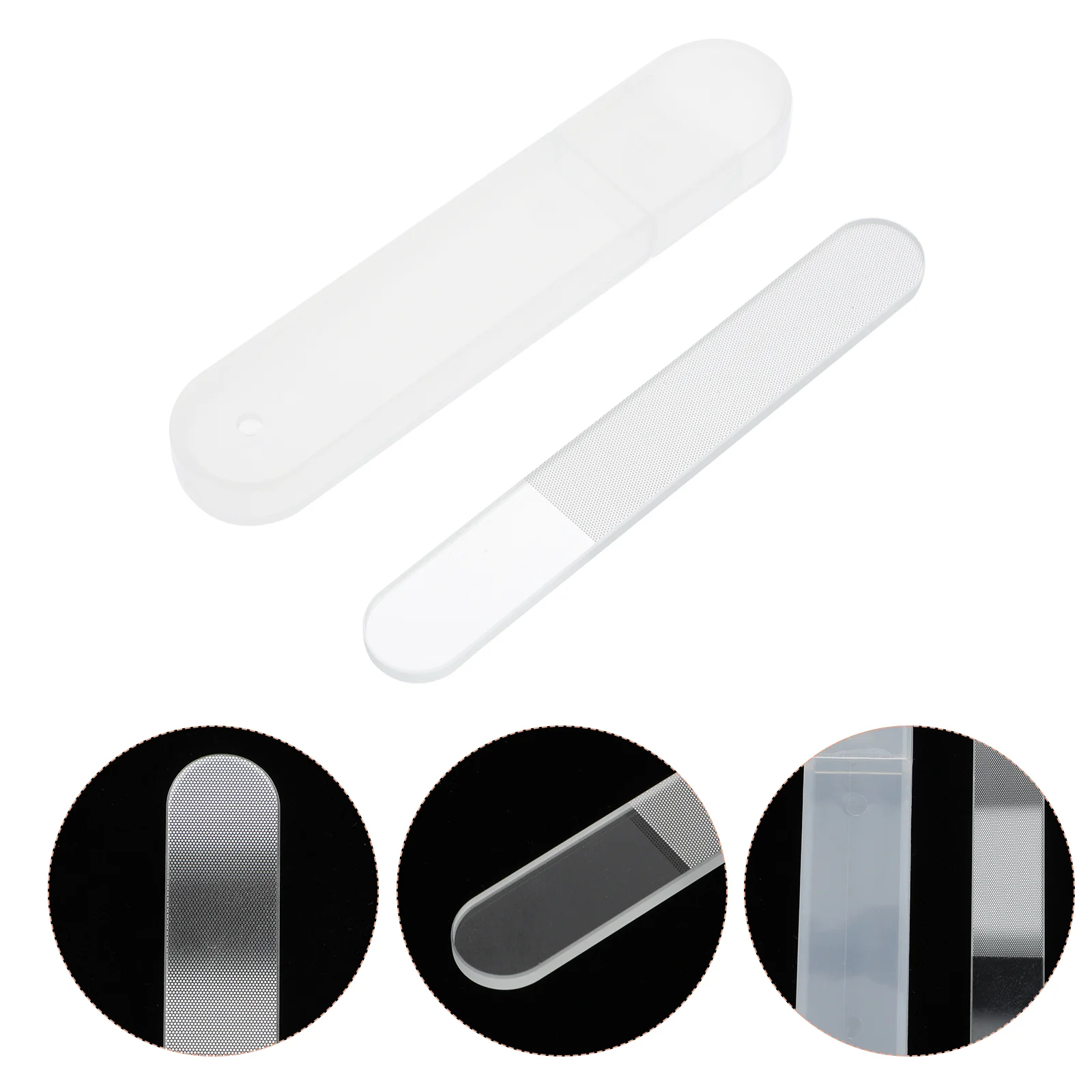 

4 Sets Glass Nail File Fingernail Polishing Manicure Files Fake Kit Nano Tools