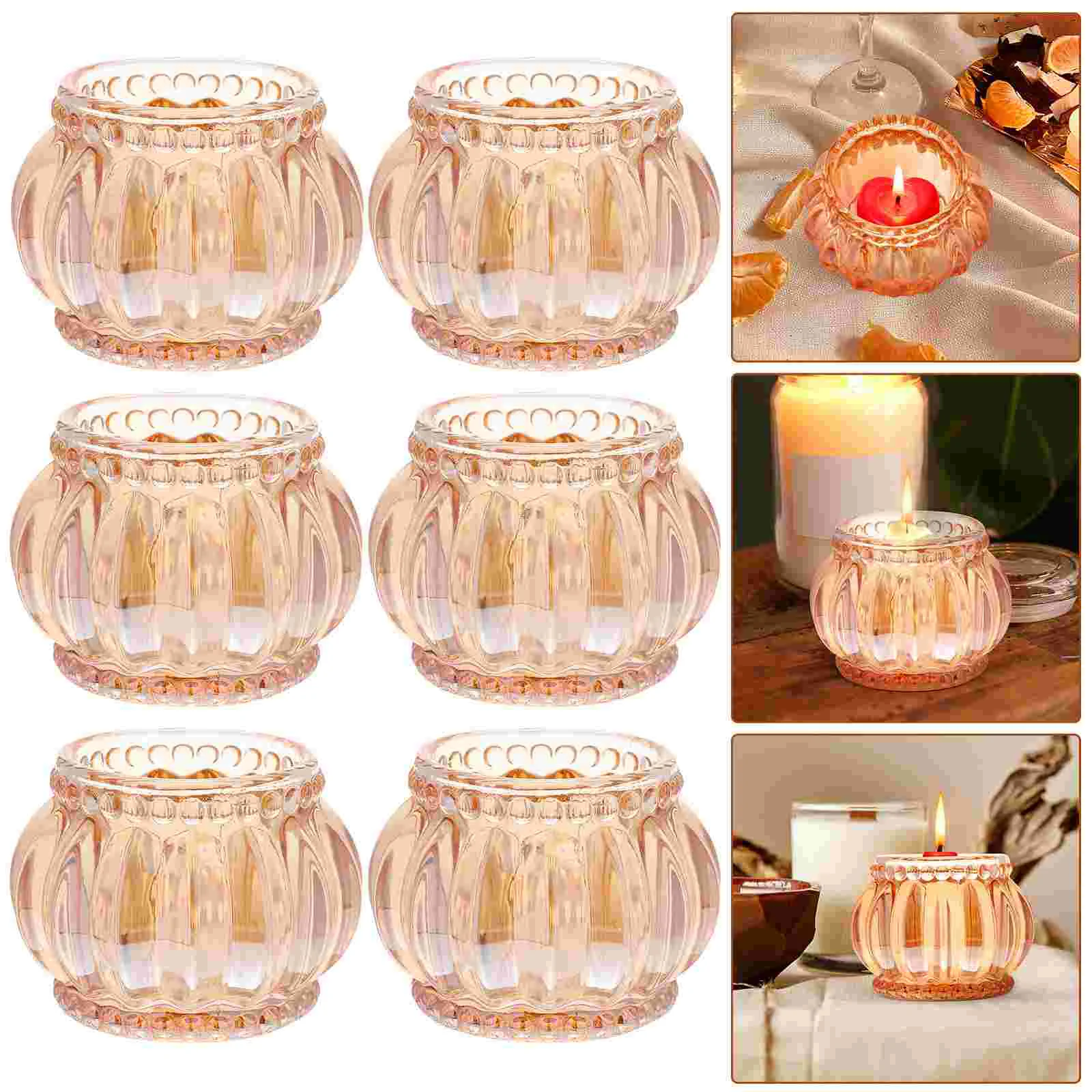 

Держатель стеклянный прозрачный конический, 6 шт.