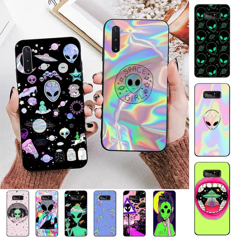 

Aesthetics Cartoon alien space Phone Case for Samsung Note 5 7 8 9 10 20 pro plus lite ultra A21 12 72