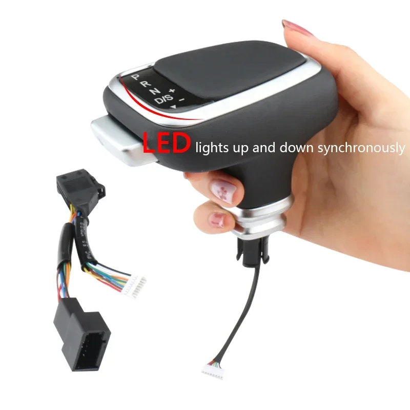 

Для Audi A6 C6 C7 A4 B8 S6 A7 A5 Q5 Q7 4L A3 8P S5 Ручка переключения передач LED Crystal Тяга коробки передач Ручка рычага аксессуары