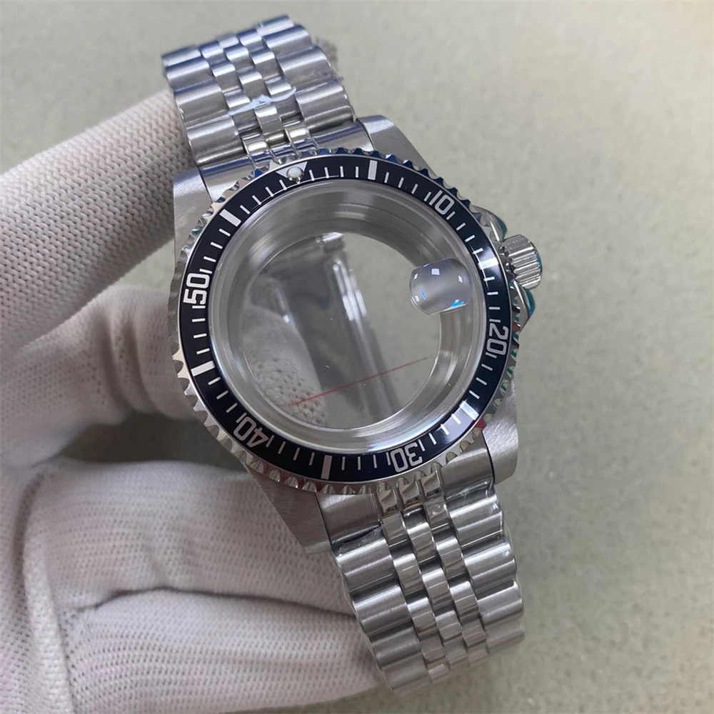 Nice 39.5mm Stainless Steel Retro Watch Case Strap 120 Clicks Unidirectional Bezels Sapphire Glass Case for NH35 NH36 Movement