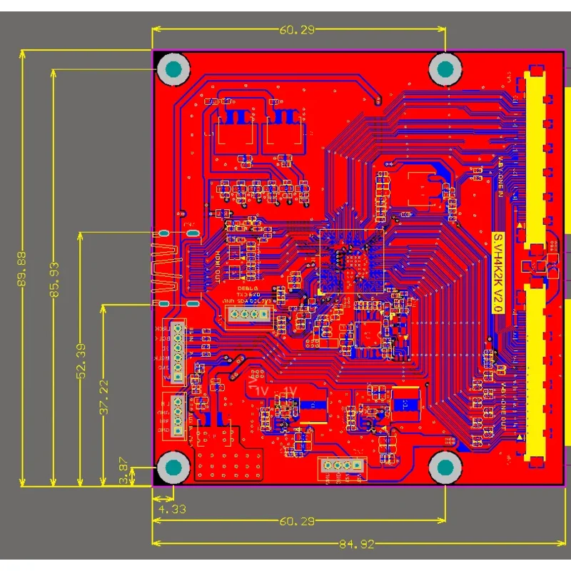 Плата V-by-One к HDMI Выход платы Vbyone VBO поддерживает разрешение 4K2K 1080P
