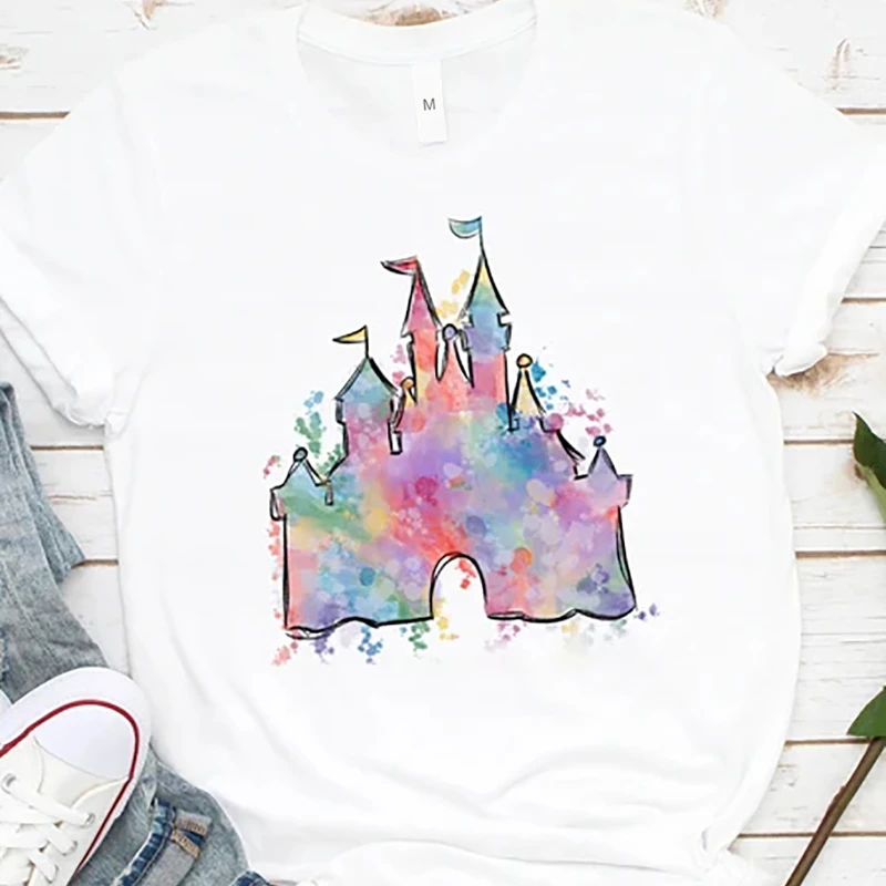 

Женский укороченный топ Y2k, Повседневная Футболка с круглым вырезом и цветным мультяшным принтом, с коротким рукавом, лето 2023