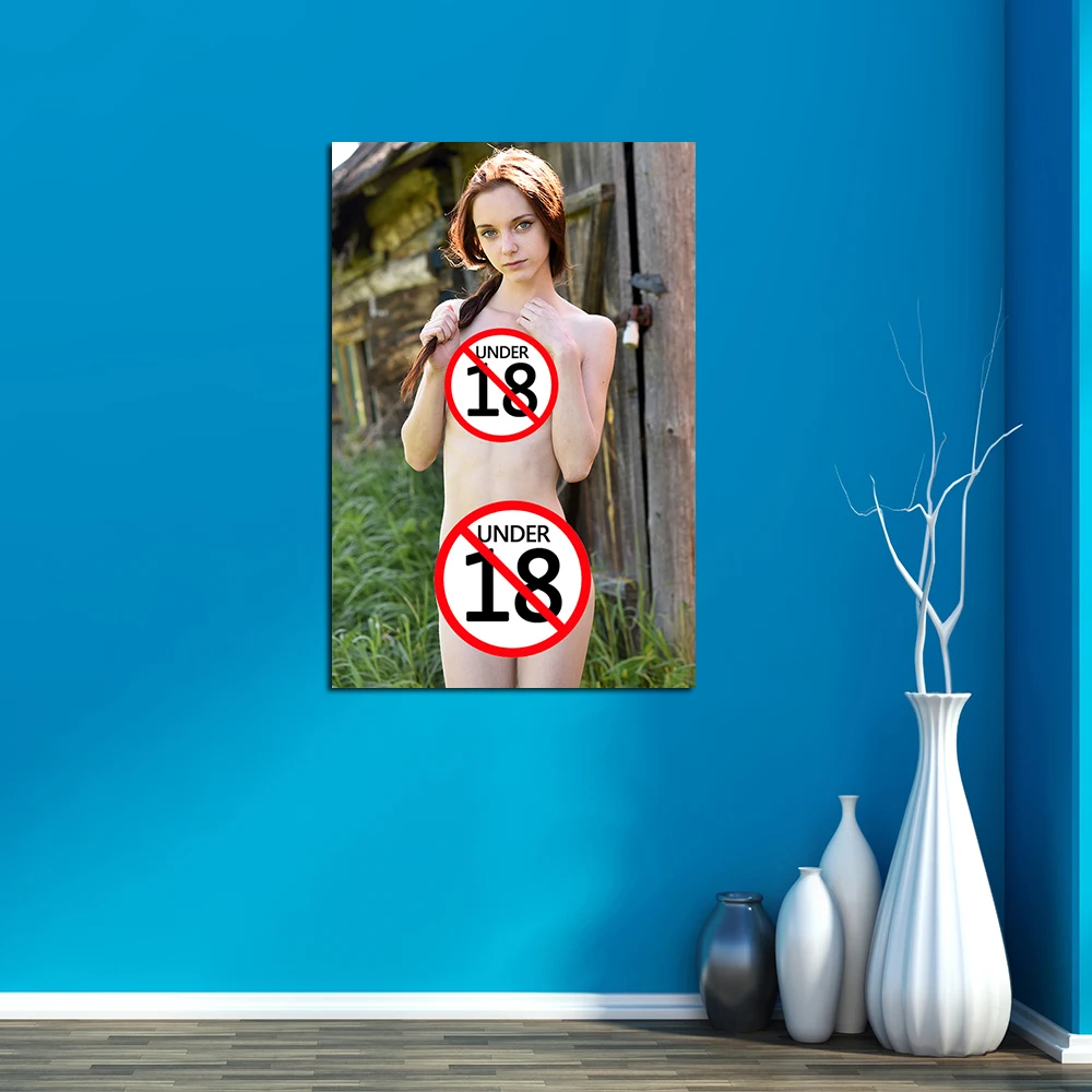 Модный сексуальный женский настенный художественный постер телесного цвета