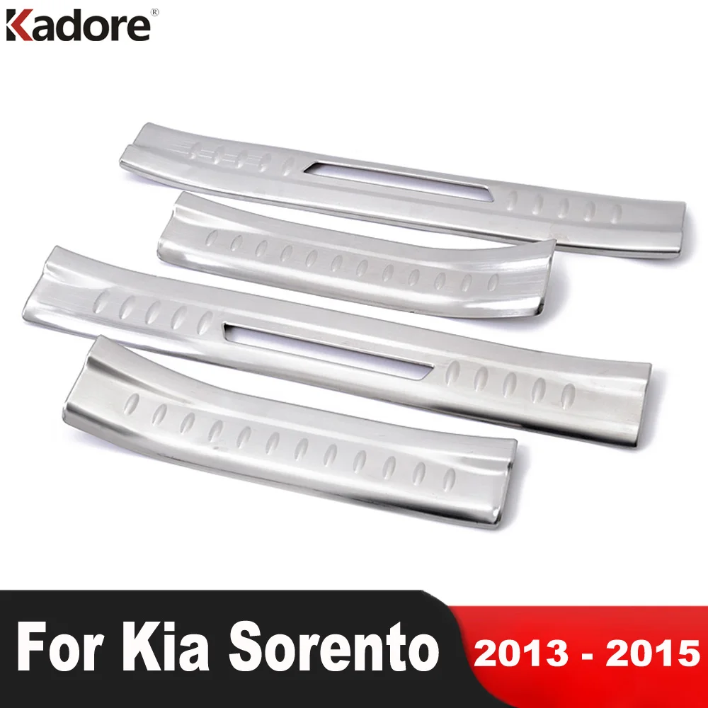 

For Kia Sorento 2013 2014 2015 Stainless Door Sill Scuff Plate Cover Trim Welcome Pedal Threshold Guard Pad Car Accessories