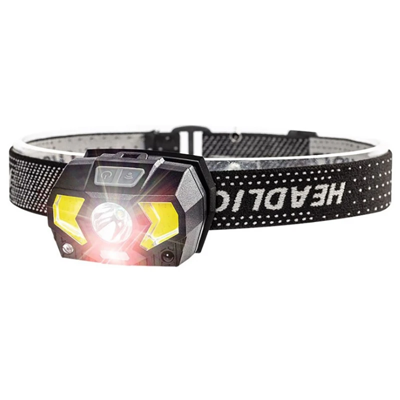 

Ultra Bright LED Motion Sensor Headlight USB Rechargeable Head Light Lamp Waterproof Lampe Frontale Flashlight