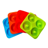 4 holes donut mold 3d silicone cake non stick bagel pan pastry chocolate muffins doughnut maker kitchen baking accessories tools