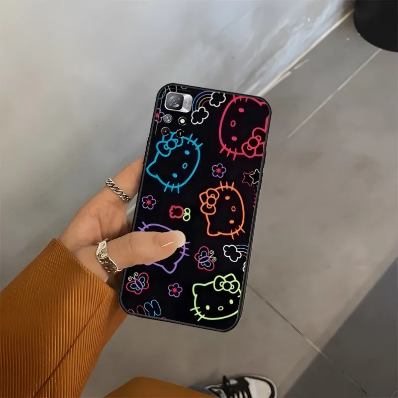 

Hello Kitty Phone Case For Redmi Note11 Pro Plus 11S 4G POCOX3 10A 10 C 9 8A 5G 9S 9T PRO 8 2022 4G Mobile Phones Coque