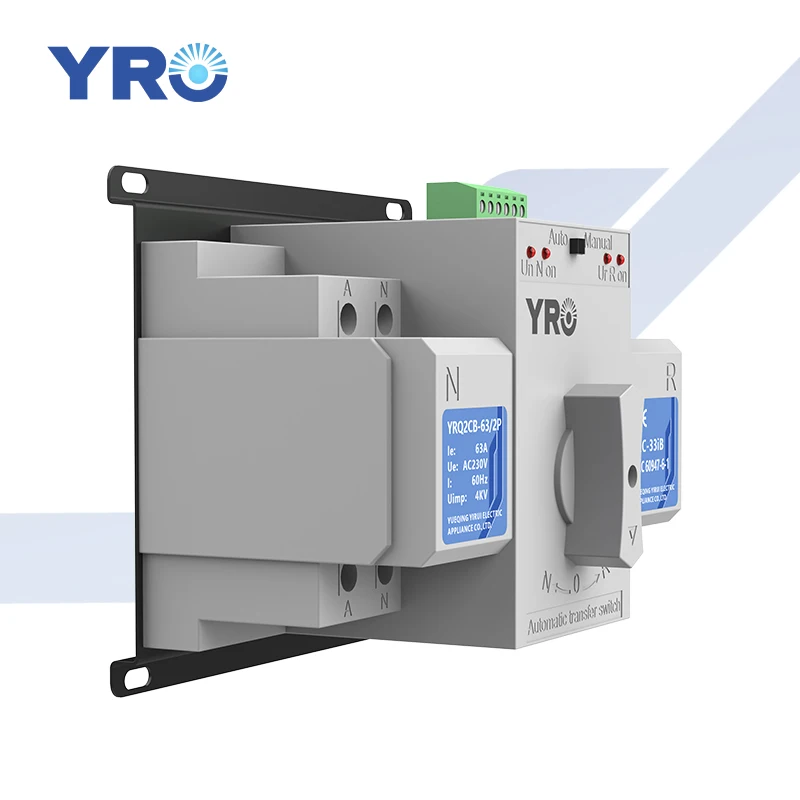 400 В переменного тока 63 А 2P однофазный автоматический переключатель ATS двойной