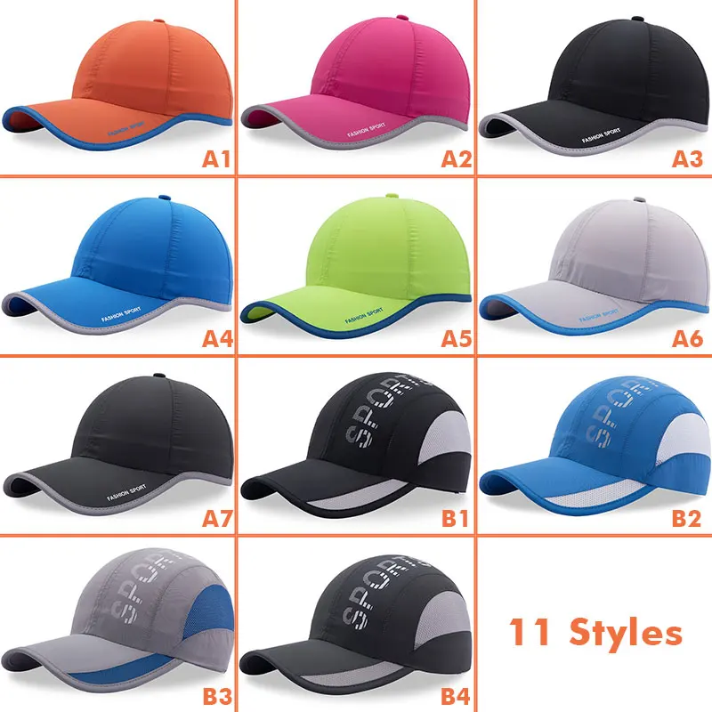 Trend Quick Dry Baseball Cap 2023 Spring Summer Beach Sun Hat Mesh Sports Running Fishing Hat Snapback Men Women Cycling Cap