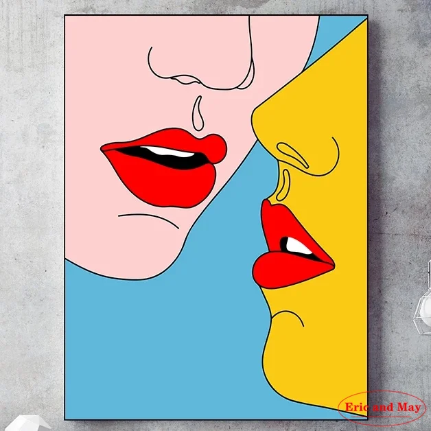 

So Sexy Abstract Posters And Prints Wall Art Canvas Painting Pictures Vintage Style Bar Living Room Decoration Aesthetic Affiche