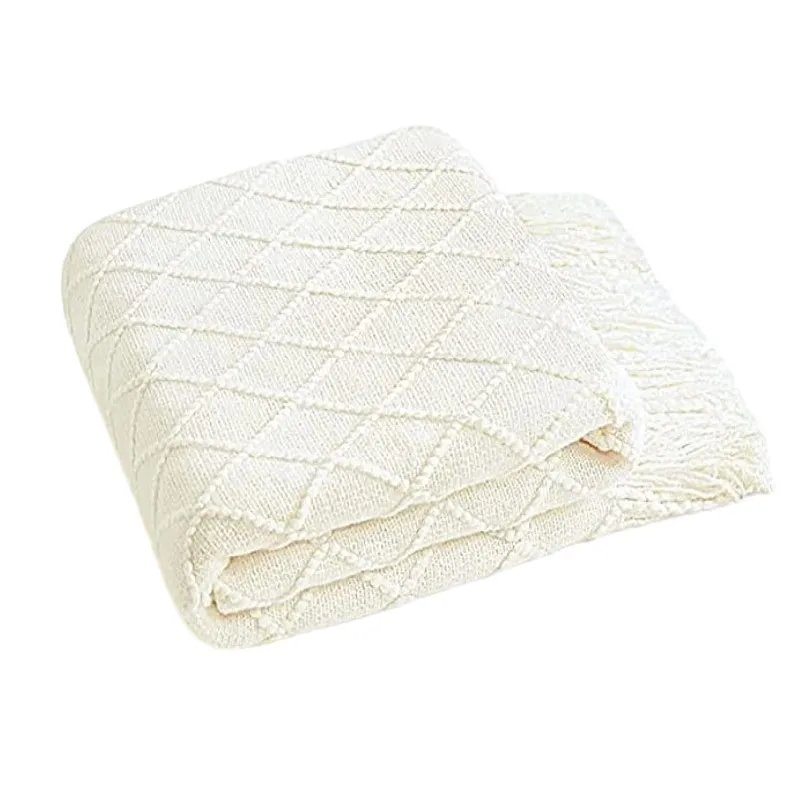 S For Couch And Cozy Blankets With Tassel Farmhouse Home Decoration