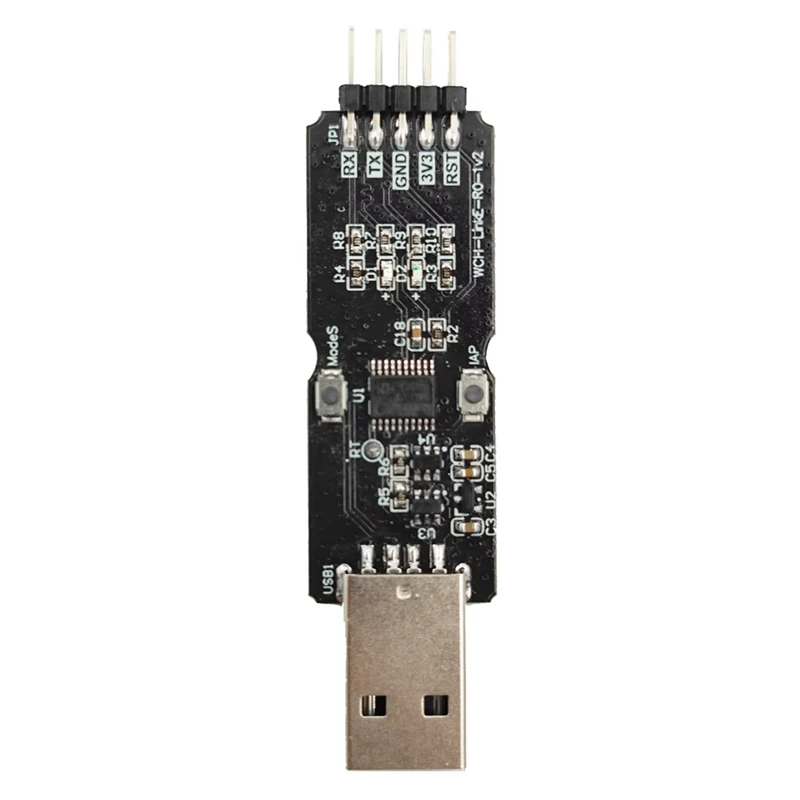 Фото Отладчик WCH LinkE CH32V003 для микроконтроллеров с архитектурой RISC-V, интерфейсом MCU/SWD, чипом ARM, 1 последовательный порт на USB-канал - DTB3 №5