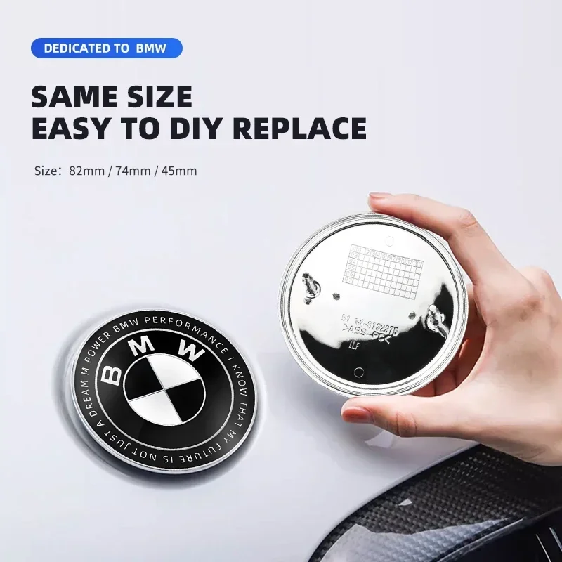 1 шт. полностью черные 45 мм 74 82 задние значки багажника эмблема на переднем капоте