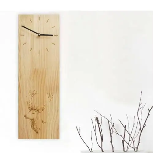 

16-inch Simple Rectangular Wall Clock Modern Design Wall Clock Home Decoration Wooden Wall Hanging Ornaments Home Decoration