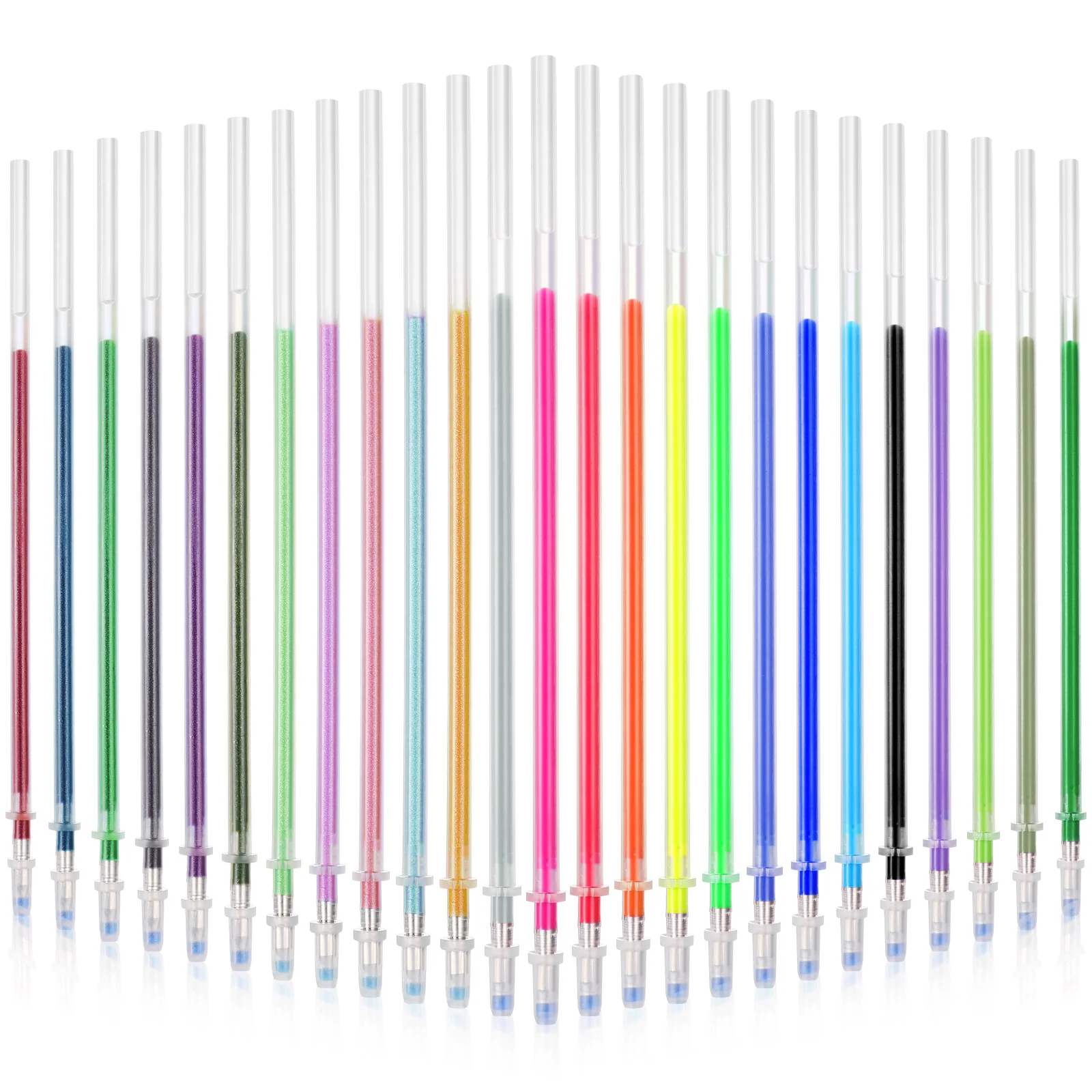 

100 блестящие стержни для ручек, 0,8 мм Красочные Зеркальные ручки, блестящие цветные ручки, маркеры для творчества и рисования (смешанные цвета)