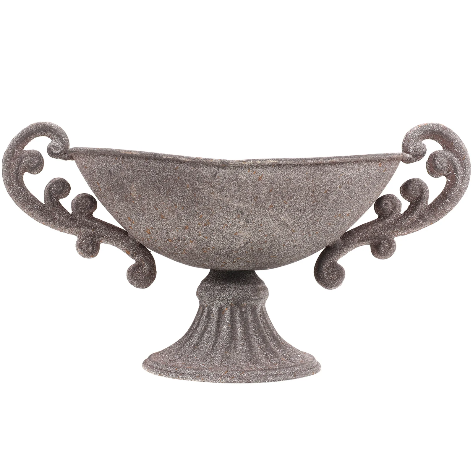 

Pot Flower Planter Urn Vase Vintage Column Planters Metal Outdoor Pillar Road Bucket Roman Decorative Vases Retro White French