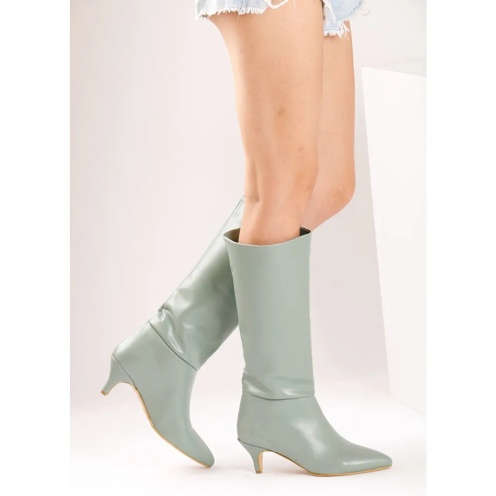 

Dorlie Women Mint Yeşili Skin Heels Stiletto Boots 6,5 cm