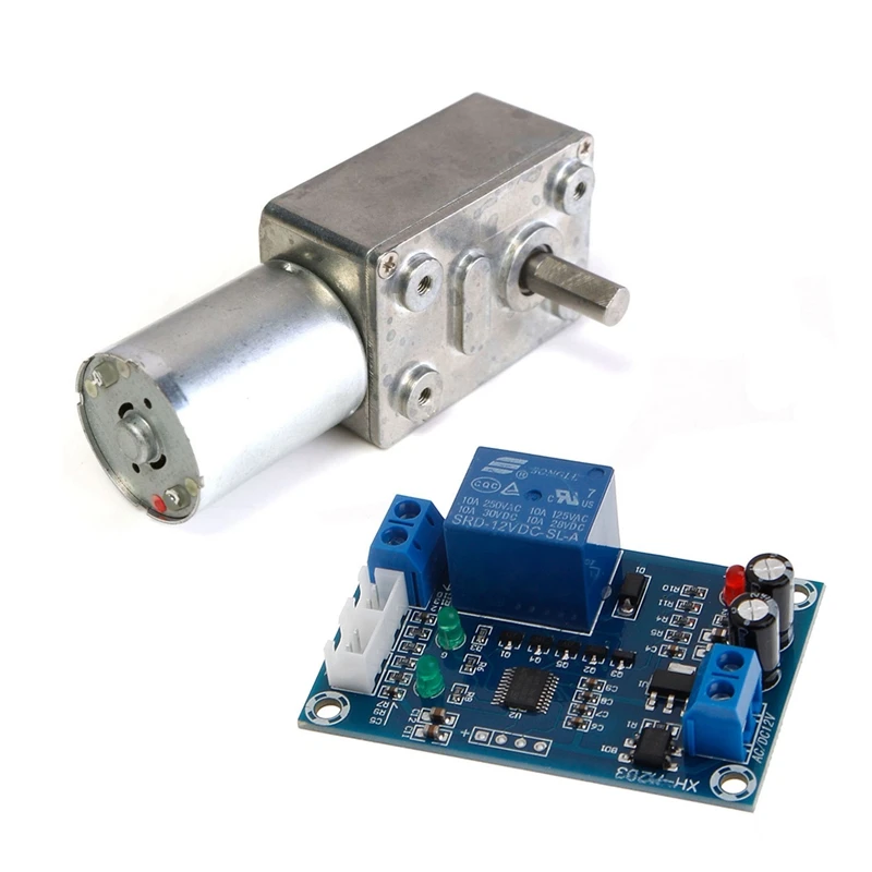 

GW370 12V 6Rpm Reversible High Worm Geared Motor & Xh-M203 Full Automatic Water Level Controller Pump Switch Module