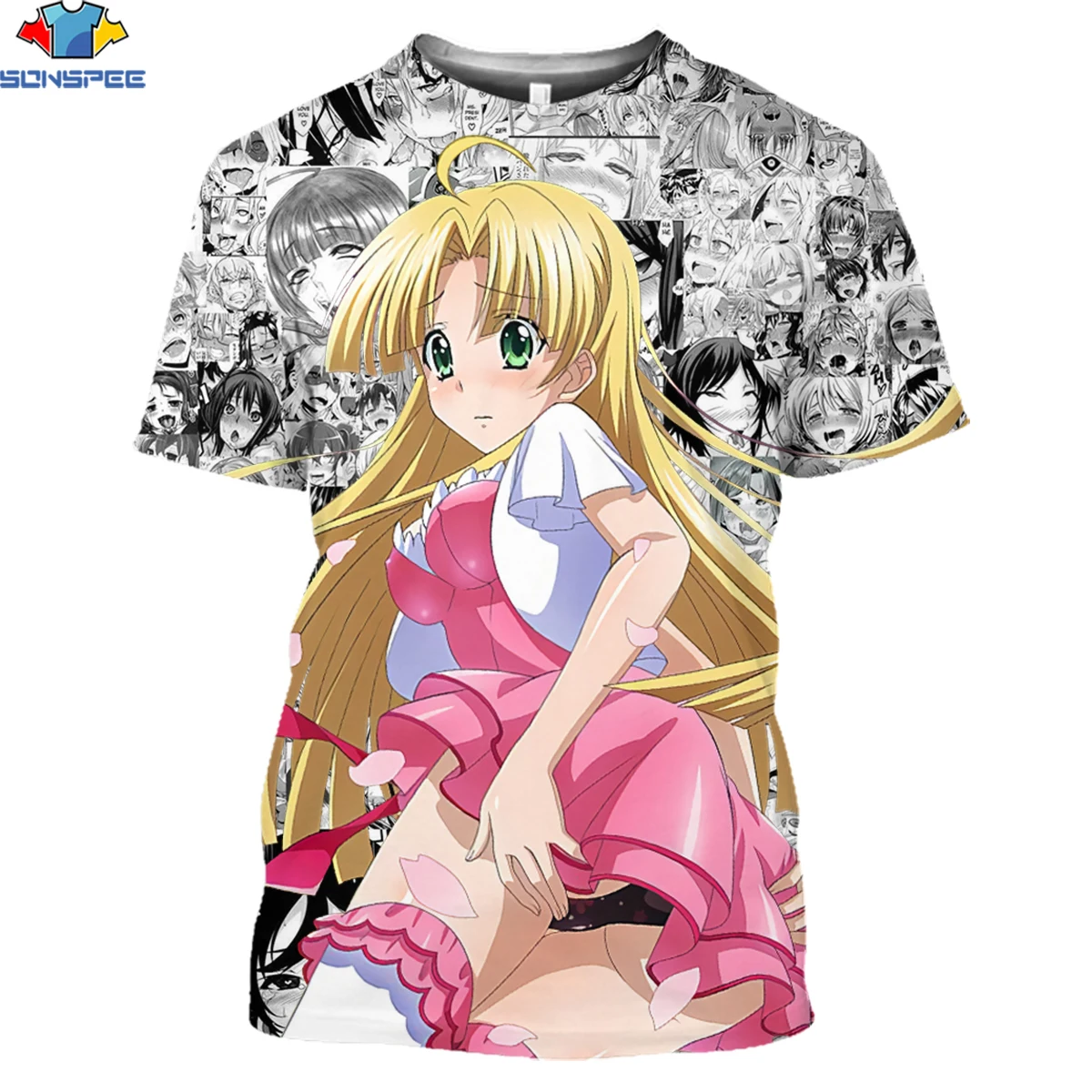 

SONSPEE 3D Demon High School DxD T-shirt 3D Men Sexy Anime Girl Nurse Tshirt Asia Argento Shirt Otaku Clothing Man Hentai Tops
