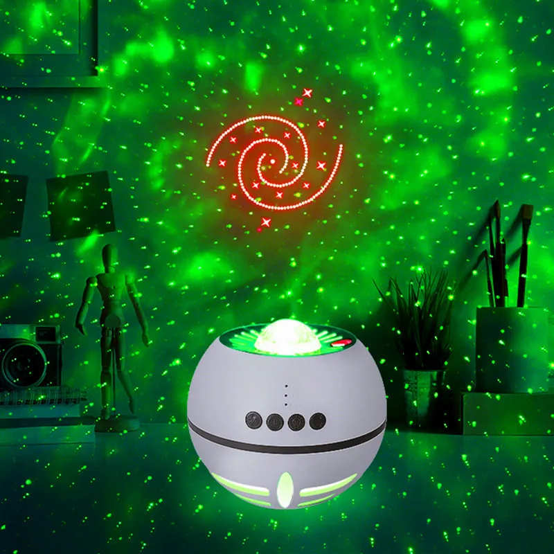 

LED Starry Sky Projection Night Light USB Charging Timing Ocean Rotating Children's Bedside Lamp Bedroom Decoration Table Lamps